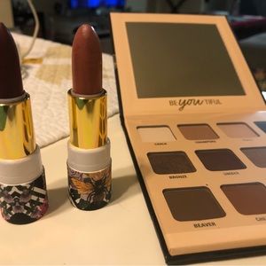 Mili Rose modern nudes palette with  2 color lipsticks